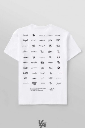 White YoungLa 483 - Archives Tee | 0753-RXEHT