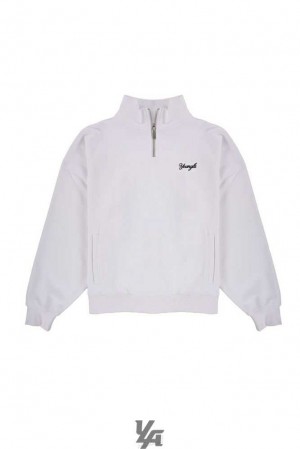 White YoungLa 558 Supersized G Quarter Zip | 4508-KYOIV