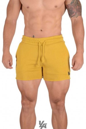 Yellow YoungLa 102 Bodybuilding French Terry Shorts | 1956-QDKGW