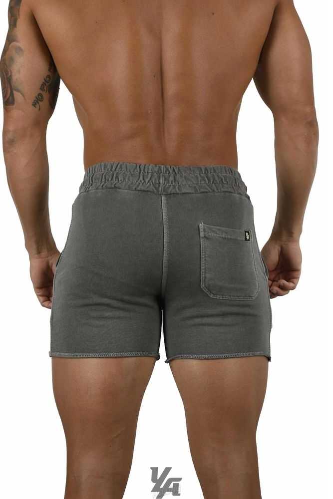 Ash Grey Wash YoungLa 103 Shorts Pigment Washed | 7149-AGNRO