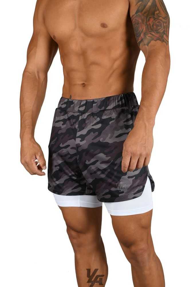 Black Camo/White YoungLa 105 Compression Shorts 2.0 | 7519-JBYNF