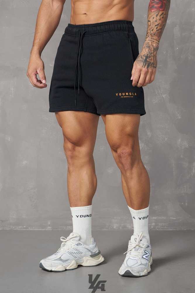 Black Wash YoungLa 153 - Immortal Club Shorts | 8695-ZUDMV