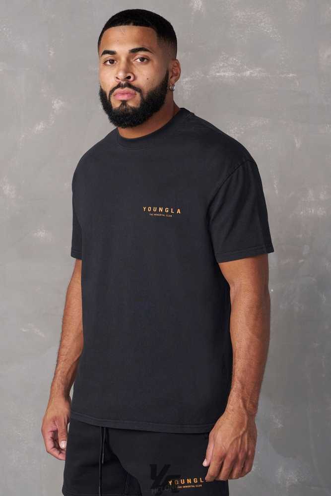 Black Wash YoungLa 473 - Immortal Club Tees | 3960-OAMRI