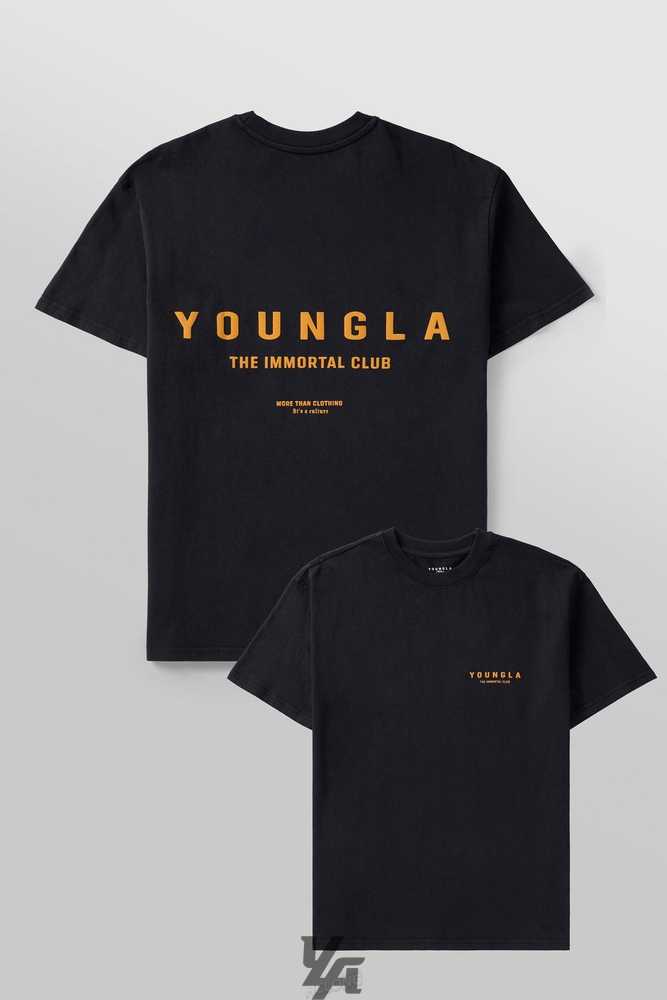 Black Wash YoungLa 473 - Immortal Club Tees | 3960-OAMRI