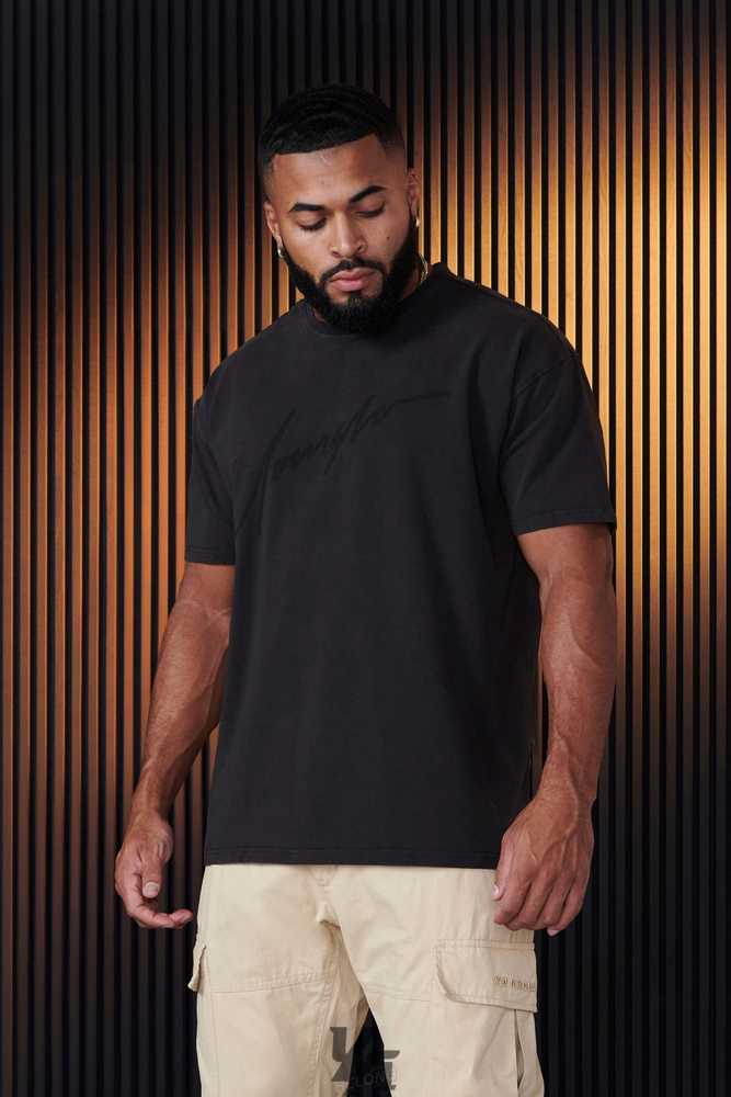 Black Wash YoungLa 479 - Tonal Tees | 4178-IAQEW