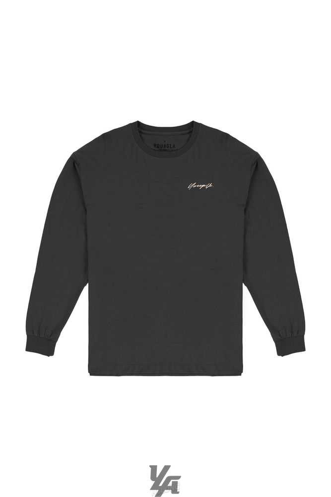 Black Wash YoungLa 812 Signature Long Sleeves | 0163-PMWQK