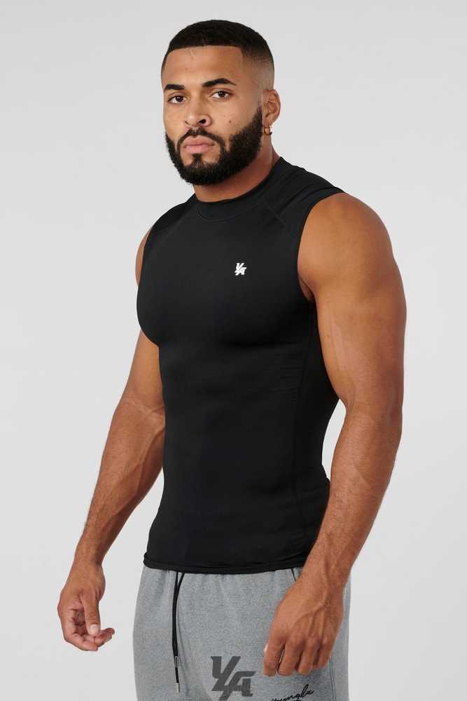 Black YoungLa 315 - Stealth Compression Cut-Offs | 9604-ISZXC