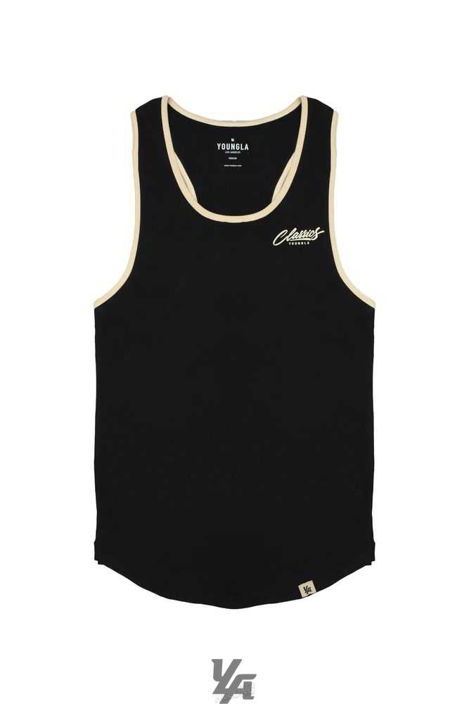 Black YoungLa 324 Classics Stringer Tank | 9084-VQZJA