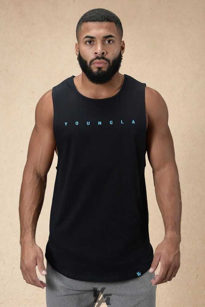 Black YoungLa 332 Infinity Muscle Tanks | 5748-XZDHQ