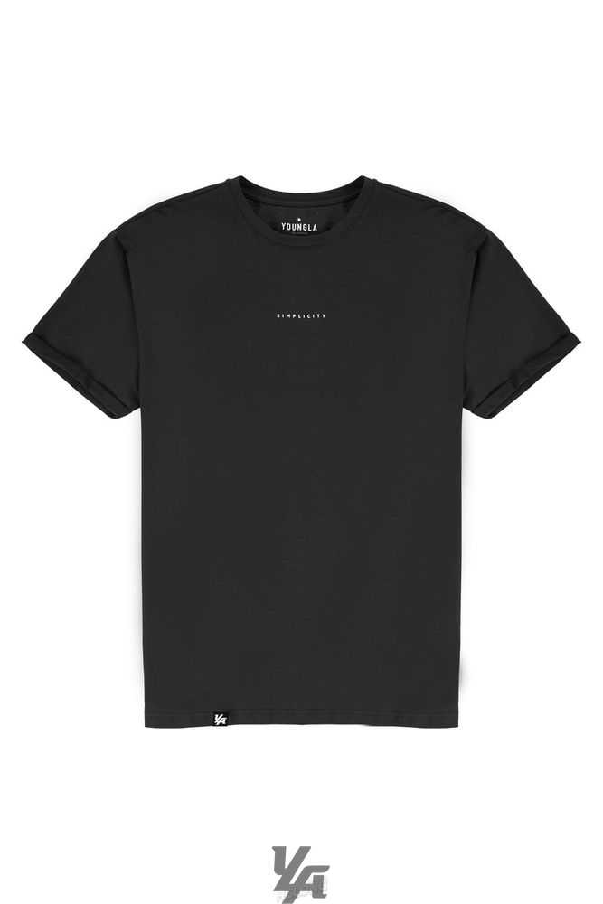 Black YoungLa 456 Simplicity Tees | 5230-CHSBT