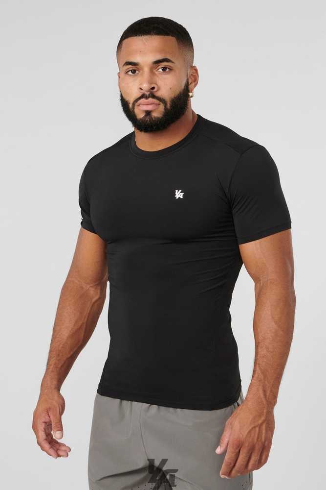 Black YoungLa 476 - Stealth Compression Tees | 8301-FTOSN