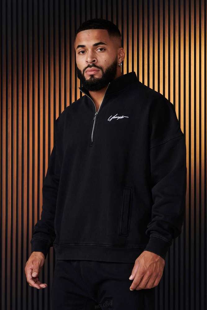 Black YoungLa 520 - Sunday Quarter Zips | 6351-XOFQT