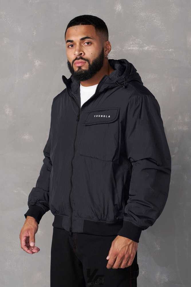 Black YoungLa 525 - Rain Day Jacket | 1608-CUZIW