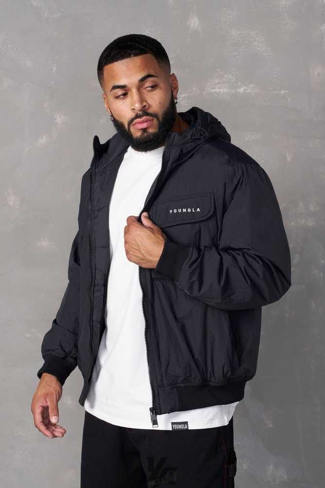 Black YoungLa 525 - Rain Day Jacket | 1608-CUZIW