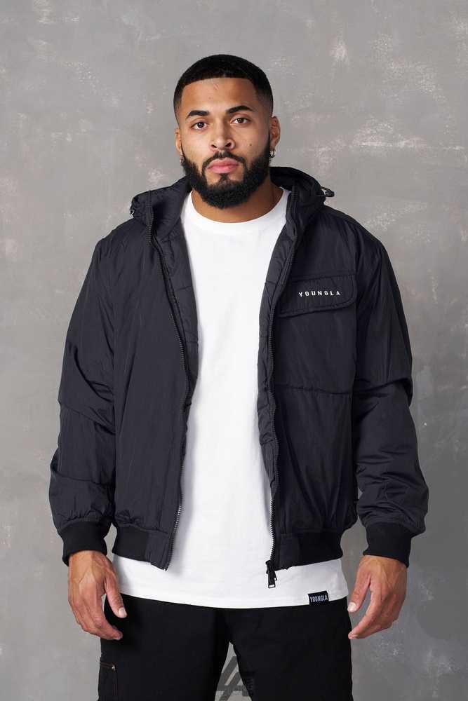 Black YoungLa 525 - Rain Day Jacket | 1608-CUZIW