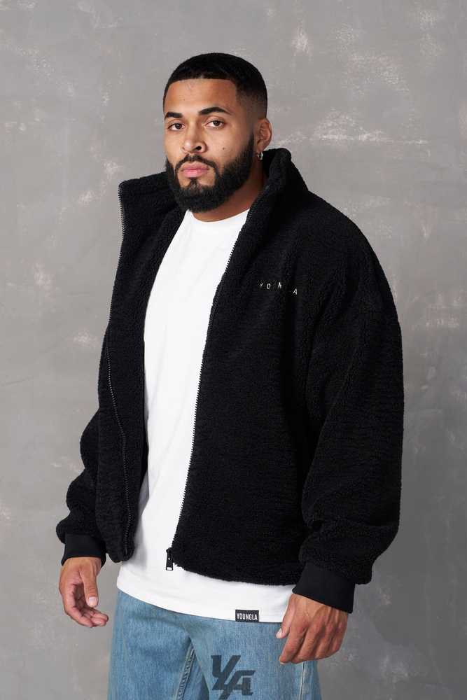 Black YoungLa 537 - Teddy Signature Jackets | 8430-XJYSB