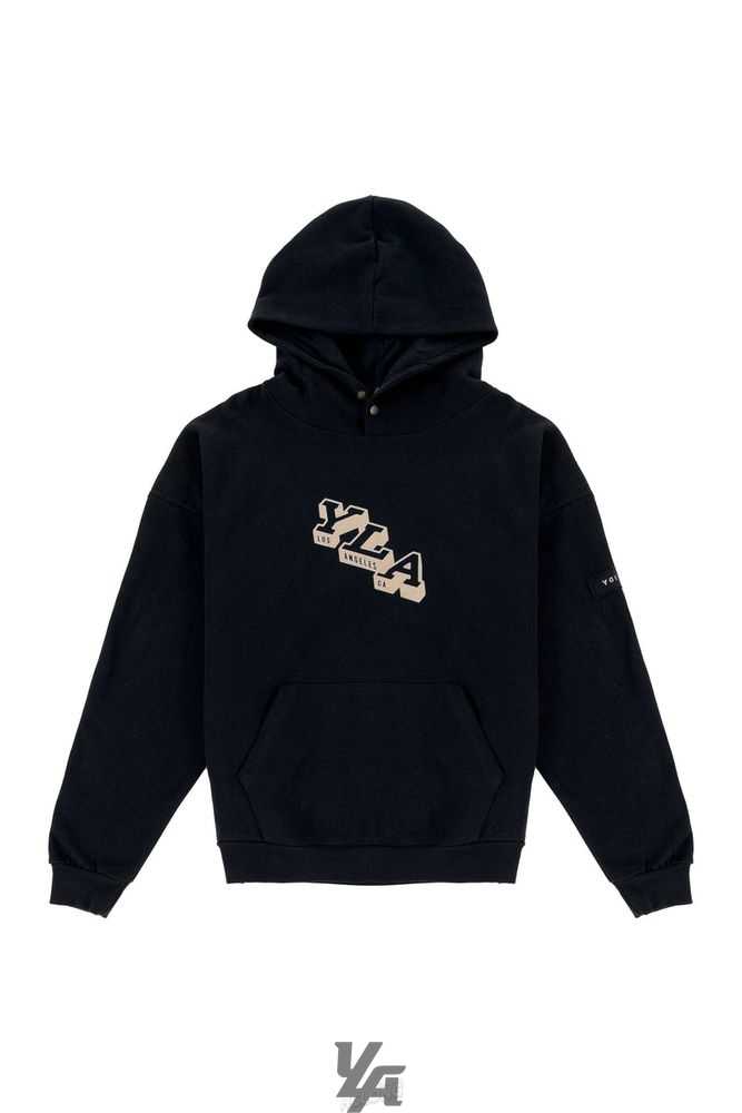 Black YoungLa 551 Campus Hoodies | 2160-AOSEG