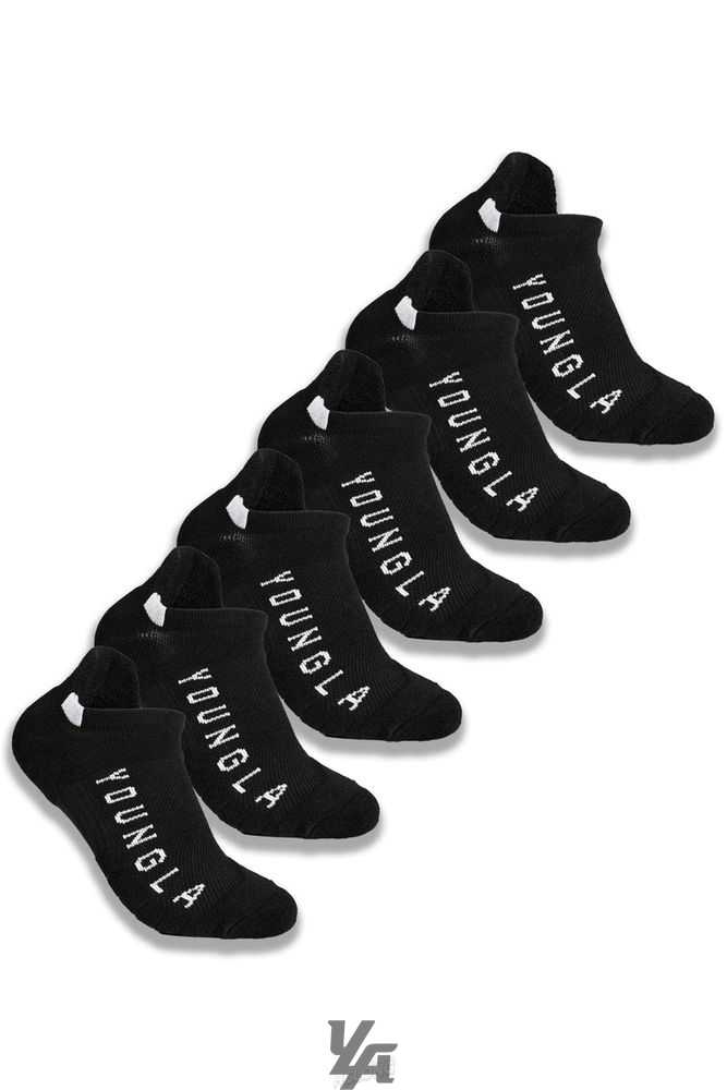 Black YoungLa 710 Performance Ankle Socks 3-Pack | 9512-MVPCX