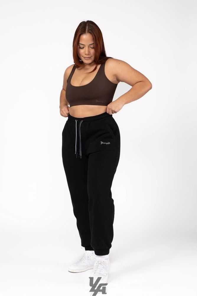 Black YoungLa W207 Triple String Joggers | 0523-GDRZM