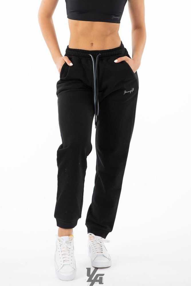 Black YoungLa W207 Triple String Joggers | 0523-GDRZM