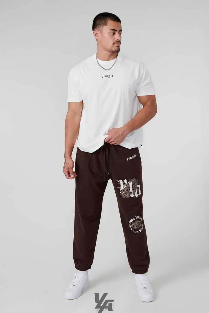 Black YoungLa W224 Rose Joggers | 0592-PSTHU