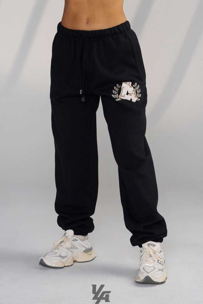 Black YoungLa W226 - Teddy Jogger | 8307-UKQSB