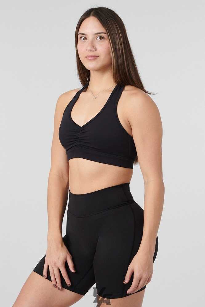 Black YoungLa W320 Power Backless Sports Bra | 1560-HABQV