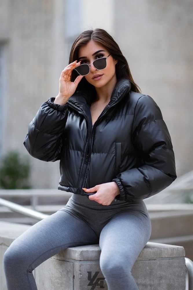 Black YoungLa W511 Rosita Puffer Jacket | 5716-PGOKS