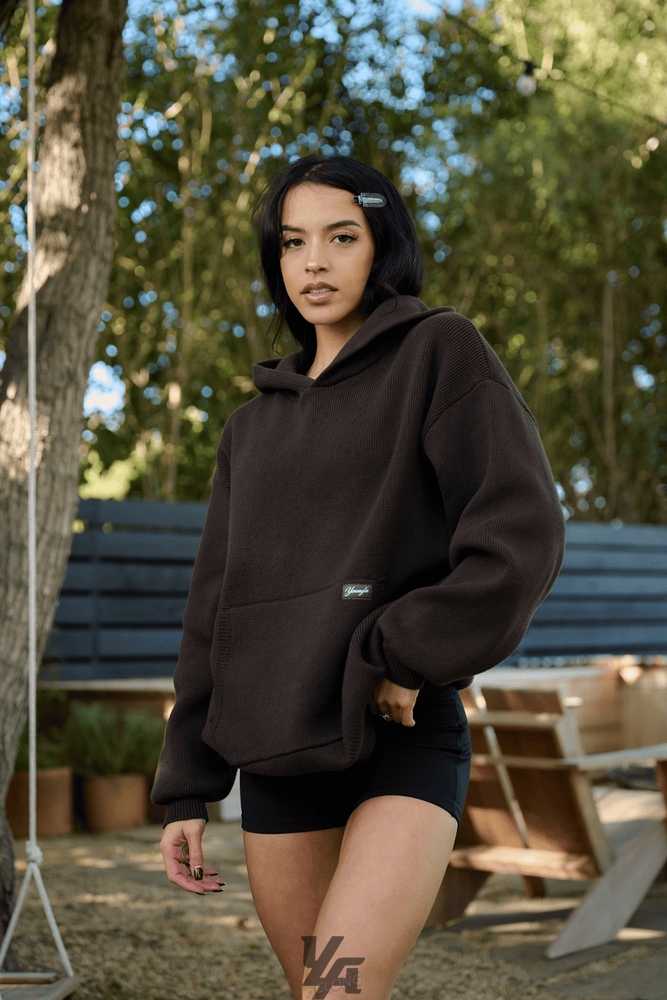 Black YoungLa W514 - Bella sweater hoodie | 1053-BLGOY