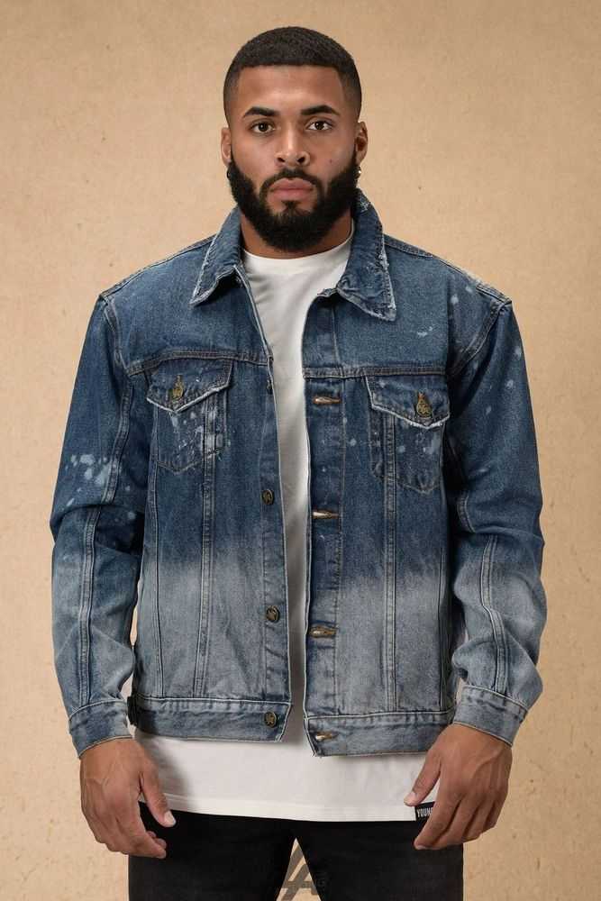 Blue Washed YoungLa 632 Downtown Denim Jackets | 2019-TNPCZ