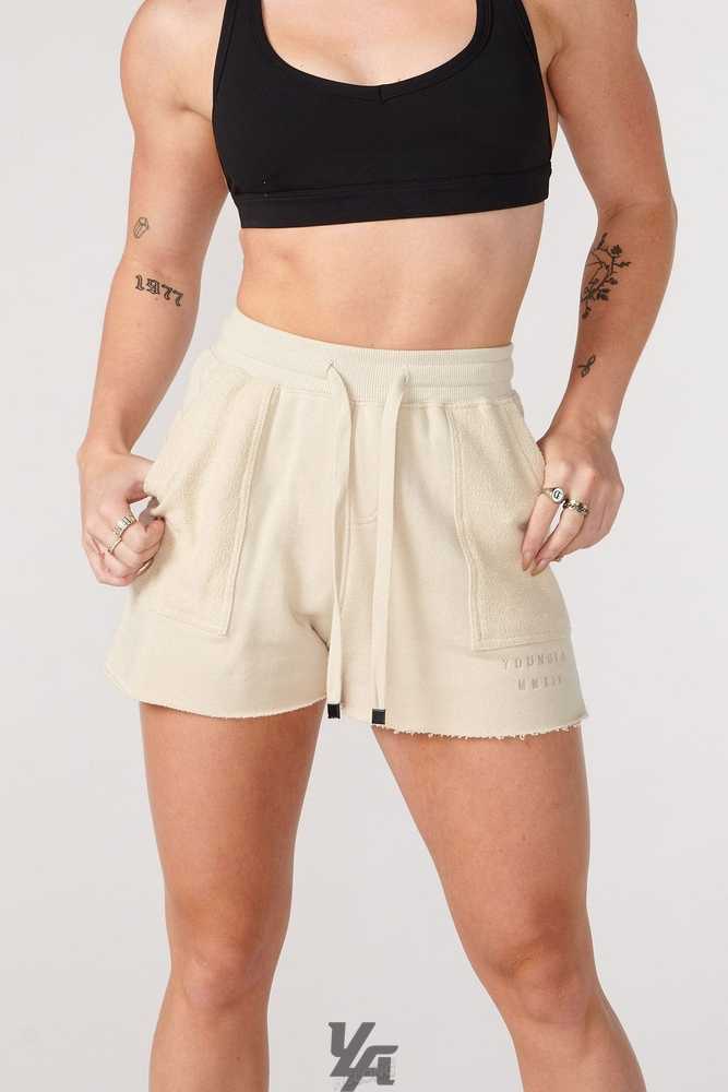 Bone YoungLa W114 Reversed Terry Shorts | 5274-MGDBR