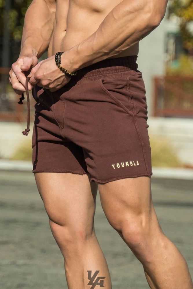 Brown Wash YoungLa 103 Shorts Pigment Washed | 6403-DKGYB