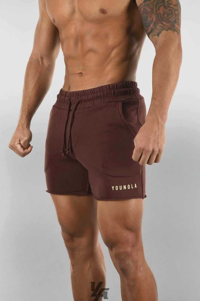 Brown Wash YoungLa 103 Shorts Pigment Washed | 6403-DKGYB