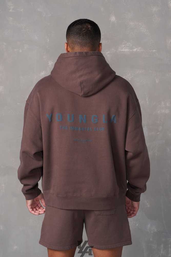 Brown Wash YoungLa 533 - Immortal Club Hoodies | 1739-JSFED