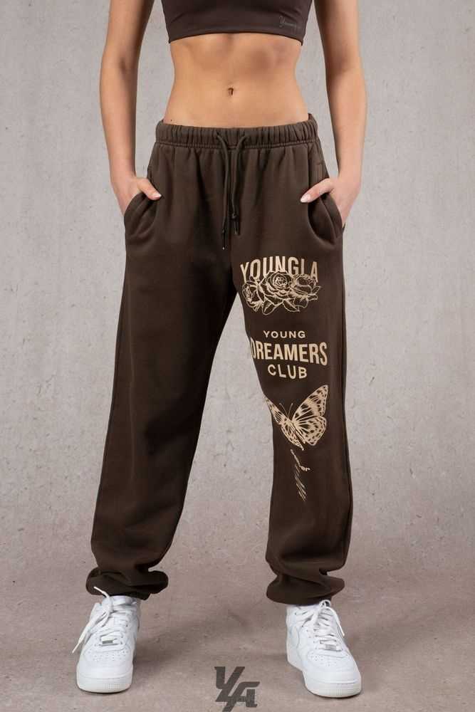 Brown Wash YoungLa W211 Dreamers Joggers | 4921-TKZFW