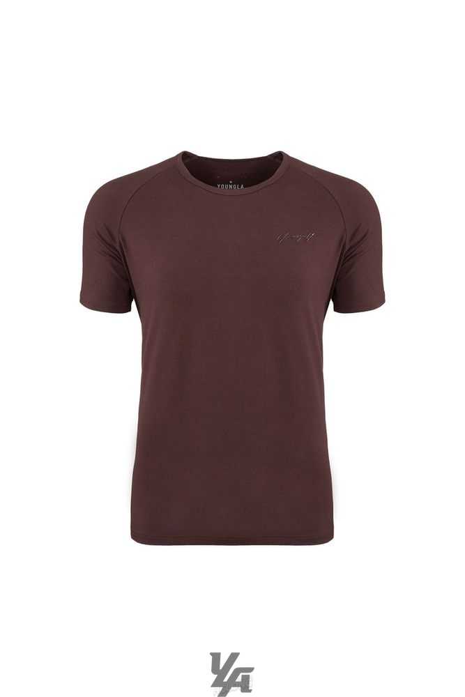 Brown YoungLa 422 Fitted Delt Tee | 4673-TVORF