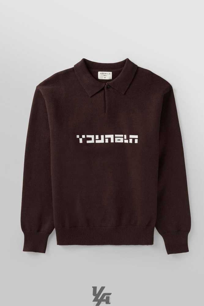 Brown YoungLa 508 - Knitted Polo Longsleeves | 8305-IHJKP