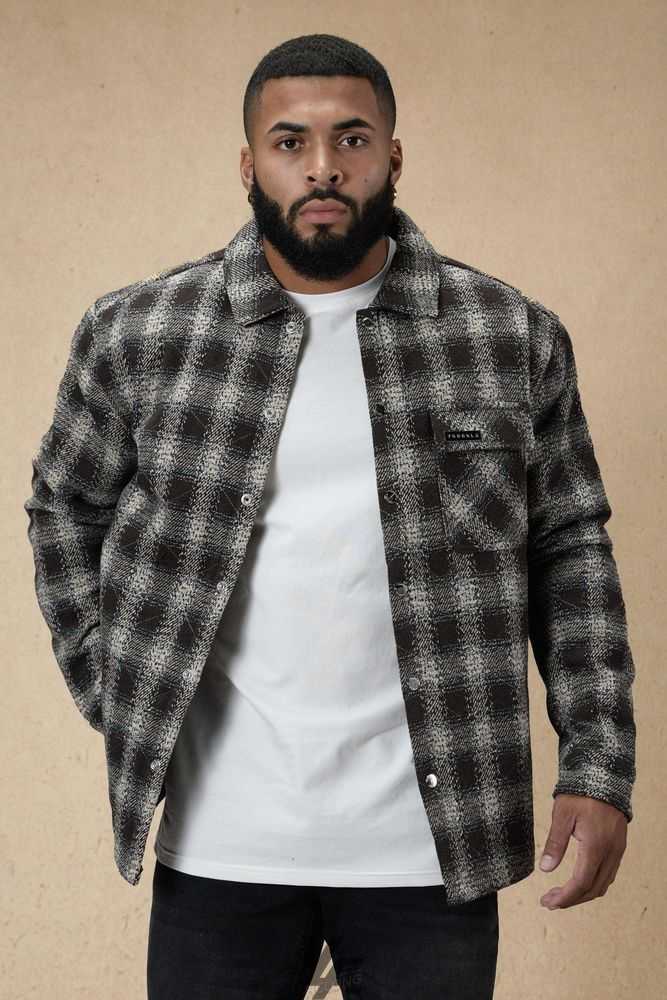 Brown YoungLa 556 High Profile Flannel Jacket | 0825-KZXEW