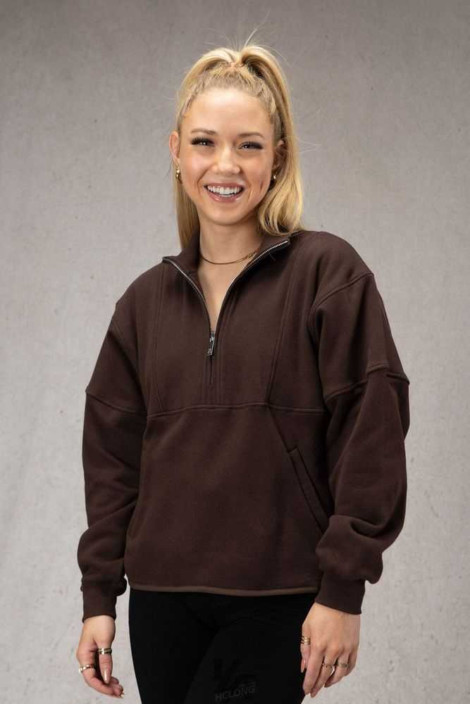 Brown YoungLa W504 Throwback Pullover | 4759-YUEAN