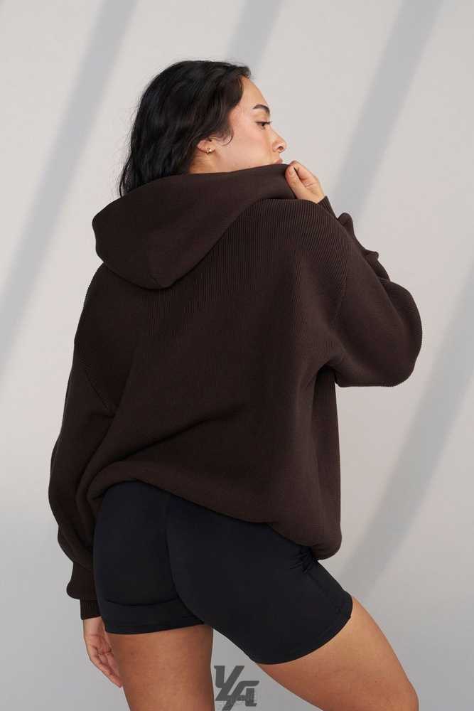 Brown YoungLa W514 - Bella sweater hoodie | 9407-VFARX