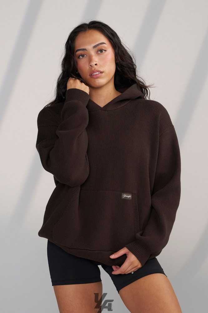 Brown YoungLa W514 - Bella sweater hoodie | 9407-VFARX