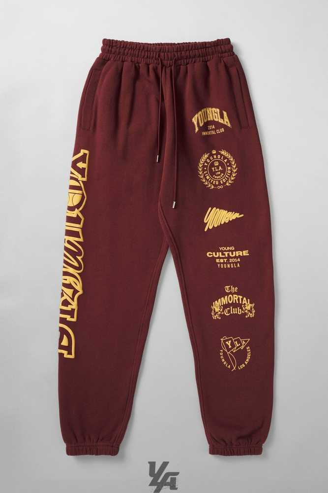 Burgundy YoungLa 204 - Immortal Killer Joggers | 8516-VMGSB