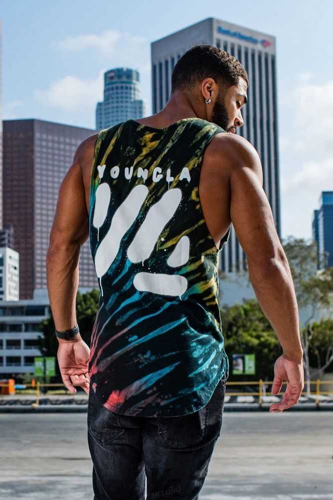 Carnival YoungLa 321 Tie Dye Bloc Cut Off Tanks | 1048-SQRAH