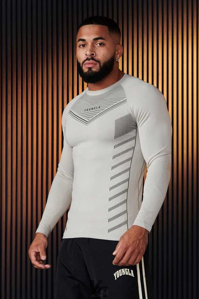 Cement YoungLa 833 - Superhero Compression Longsleeves | 0384-QIRZM