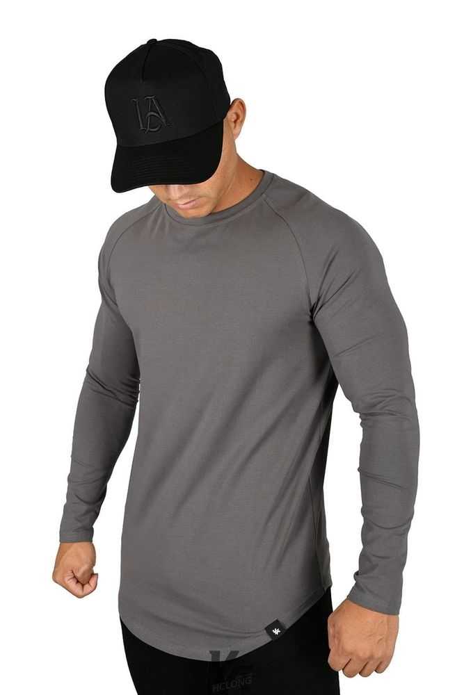 Charcoal YoungLa 410 PERFECT RAGLAN LONG SLEEVE SHIRTS | 2987-GTCMQ