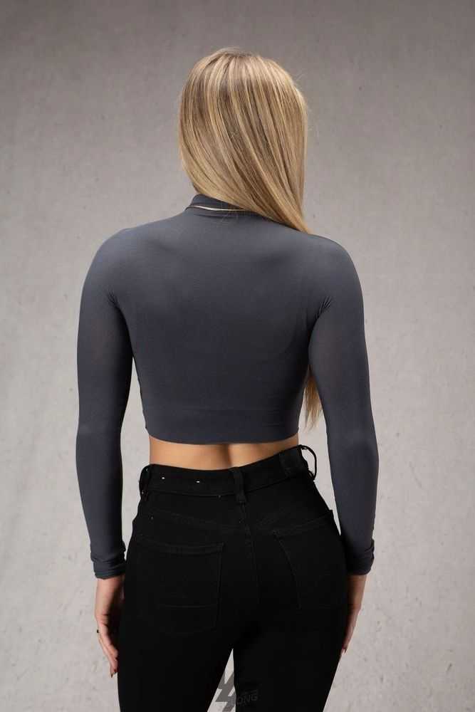 Coal YoungLa W401 Sheer Mock-neck Long Sleeve | 8053-QWKDS