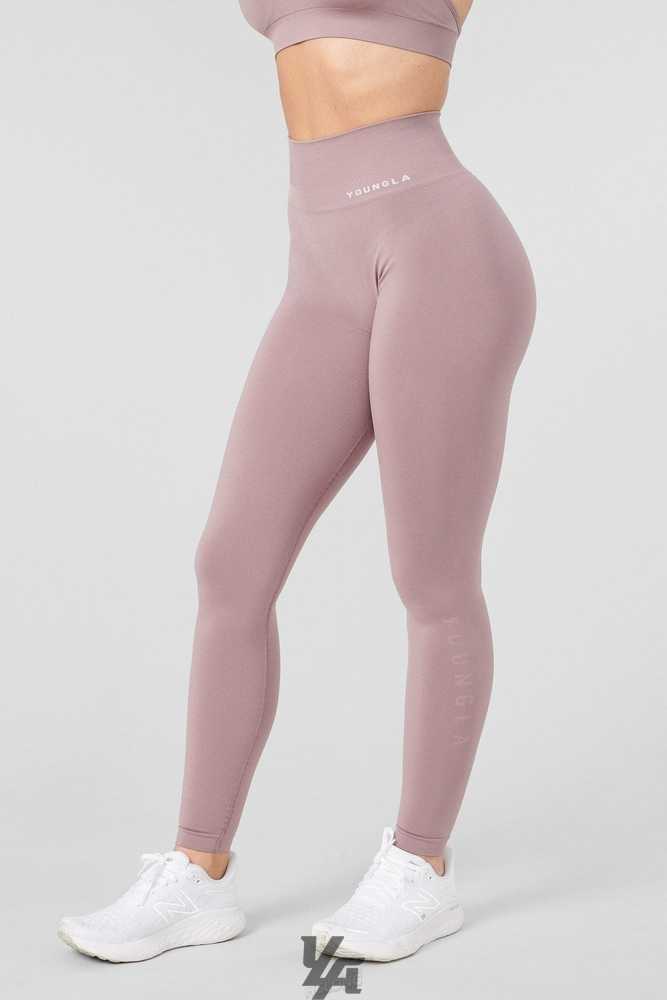 Crushed Mauve YoungLa W220 - Core seamless scrunch leggings Fall 23 | 4963-SDFTA