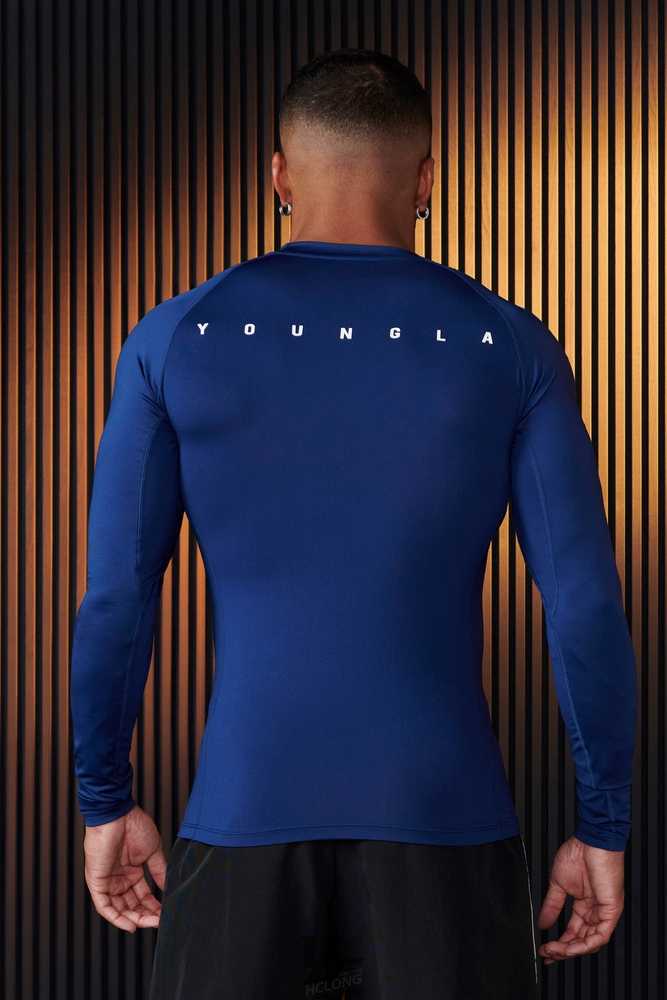 Dark Blue YoungLa 802 - Speed Compression Longsleeves | 1645-HCOYU