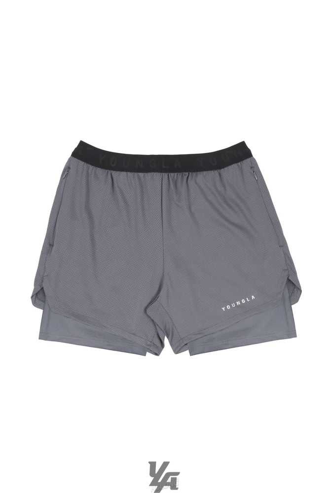 Dark Grey YoungLa 129 Trilogy Compression Shorts | 6278-YZCWQ