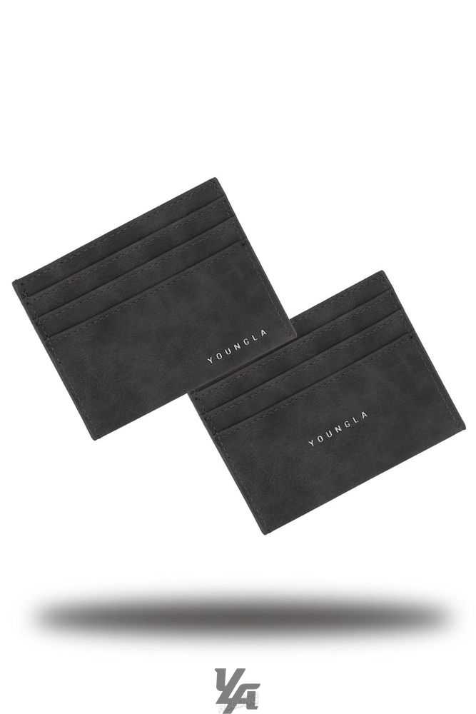 Dark Grey YoungLa 725 Executive card holder | 9034-DTPVA